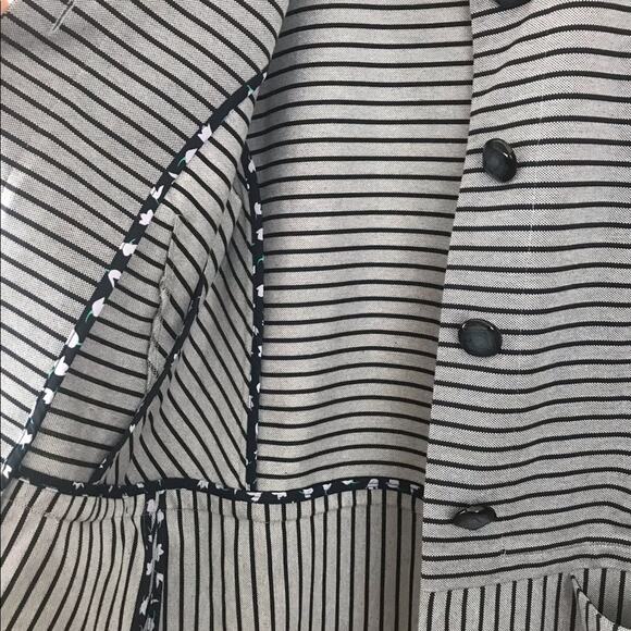 Cabi Navy Striped Long Coastal Classic Car Coat 5474 Lightweight Navy Jacket S - Picture 10 of 15